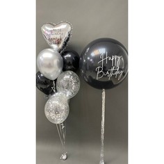 Набор шаров с гелием №120 Happy birthday, 7 шт No Brand