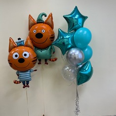 Набор шаров с гелием 470 - Три кота No Brand