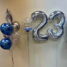 Набор шаров с гелием 447 - с цифрами 23 No Brand