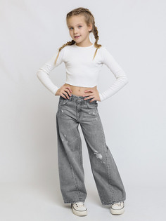 Джинсы Batik для девочки (006_ДО24), размер 152, цвет снежный серый Батик