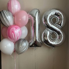 Набор шаров с гелием 51 на 18 лет No Brand
