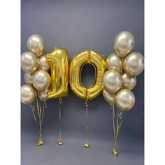 Набор шаров с гелием 405 с цифрами 10 No Brand