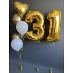Набор шаров с гелием 263 с цифрами 31 No Brand