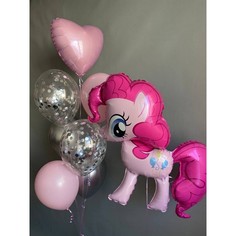 Набор шаров с гелием 276 с пони No Brand