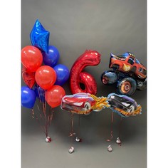 Набор шаров с гелием 274 с цифрой 6 No Brand