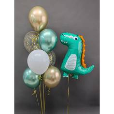 Набор шаров с гелием 416 динозаврик No Brand