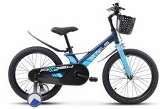 Детский велосипед Flash KR 18" Z010 91" Темно-синий/Зеленый Stels