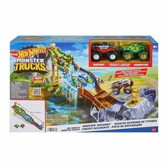 Игровой набор Hot Wheels Monster Truck Разрушительная гоночная трасса HGV12 Mattel