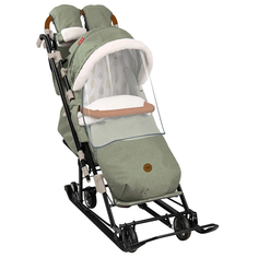 Коляска комбинированная Nika 7-8К, оливковый с черным каркасом