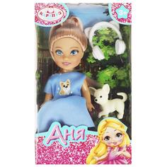 Кукла Анечка 12см аксессуары Карапуз ANNA-PET1-BB