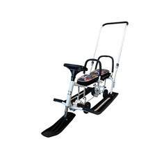 Снегокат Барс 507 TWINS BABY Wheel для двоих Мышки 8548 белый Bars