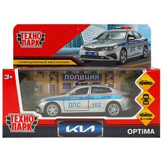 Машина металлическая Киа Оптима Полиция, 12 см серебристый Технопарк OPTIMA-12POL-SR