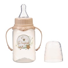 Бутылочка для кормления Mum&Baby Little Princess, цилиндр, с ручками, 150 мл