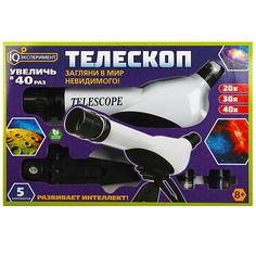 Телескоп 20х-30х-40х, 5 компонентов, 28,5х19х5 см. IQ Эксперимент A440406B-R Играем вместе