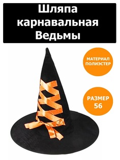 Шляпа Ведьмы черная 1 шт No Brand