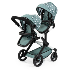 Коляска для двух кукол Bayer Design Xeo Twin джинсовый меланж