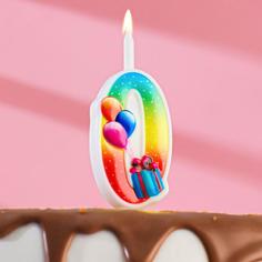 Свеча для торта Омский свечной завод цифра Подарок, 9,9 см, цифра 0 4237778