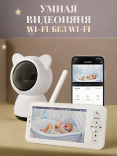Видеоняня беспроводная с монитором Wifi No Brand