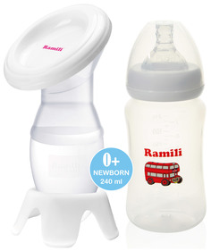 Ручной молокоотсос Ramili MC200 с противоколиковой бутылочкой 240ML