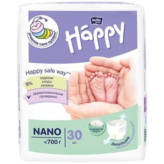 Подгузники bella baby Happy Nano вес менее 700 г 30 шт