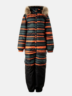 Комбинезон детский Huppa Wille, 43142-ярко-оранжевые полосы черный, 116