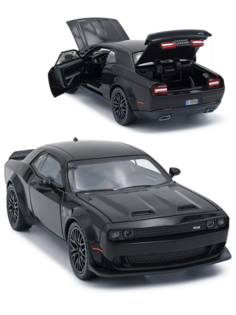 Металлическая машинка КарандашоФФ черный Dodge Challenger 21 см
