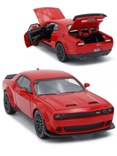 Металлическая машинка КарандашоФФ красный Dodge Challenger 21 см