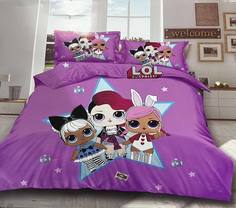 Детский комплект постельного белья KremlinTextile LoveKids 1,5-спальное LOL Розовый