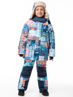 Комплект верхней одежды детский NIKASTYLE 7з2724, лед/деним, 140