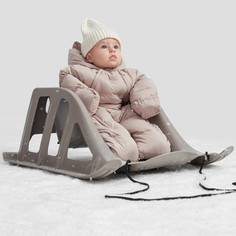 Санки детские пластиковые Happy Baby SLIDEX, бежевый