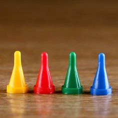 Набор конусных фишек, р. 1,2х2,3 см 4 шт. Гелий