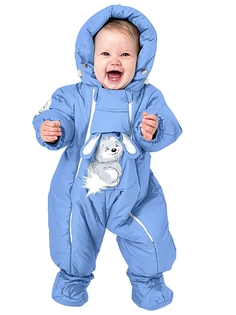 Комбинезон-трансформер Malek-Baby Зима, Голубой 147шм р.68 см