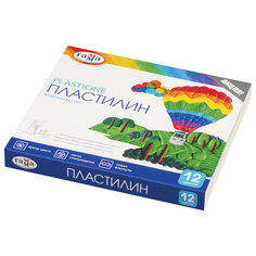 Пластилин классический ГАММА "Классический", 12 цветов, 240 г, со стеком, картонная упако Gamma