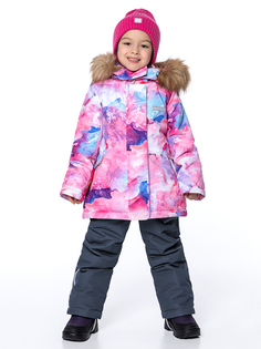 Комплект верхней одежды NIKASTYLE 7з1224, розовый/серый, 104