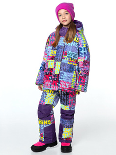 Комплект верхней одежды детский NIKASTYLE 7з2624, розовый/сирень, 146