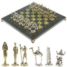Шахматы Уральский сувенир Древний Египет доска 32х32 см из камня змеевик