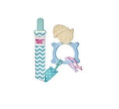 Универсальный прорезыватель ROXY-KIDS MEOW TEETHER с держателем, голубой