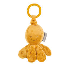 Игрушка мягкая Nattou Soft toy Lapidou Octopus Осьминог с вибрацией ochre 876513, 166604