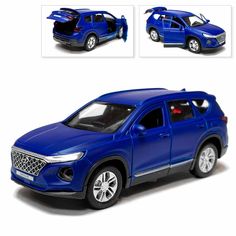 Машинка Технопарк Hyundai Santa Fe коллекционная металлическая синий 12 см