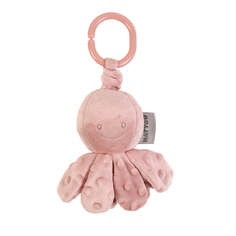 Игрушка мягкая Nattou Soft toy Lapidou Octopus Осьминог с вибрацией pink 876537 (166602)