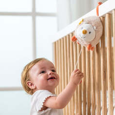 Игрушка мягкая Nattou Musical Soft toy MINI MILA ZOE LANA Ёжик музыкальный 266086 (166633)