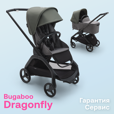 Коляска 2 в 1 Bugaboo Dragonfly черный, серый, зеленый в комплекте, 168091