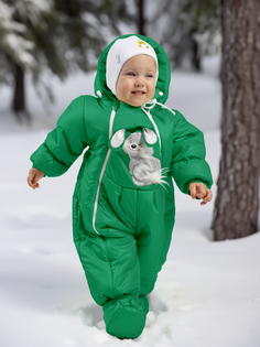 Комбинезон-конверт malek baby 147шм, изумруд, 62