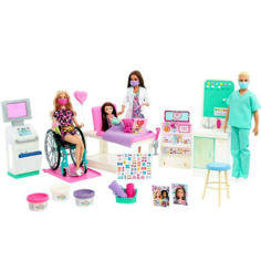 Игровой набор Barbie Больничная клиника + 4 куклы HKB02