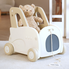 Ходунки Happy Baby Каталка Vroomy машинка каталка для детей молочная
