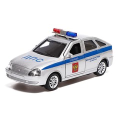 игрушечная машинка металлическая LADA Priora полиция, открываются двери, инерция No Brand