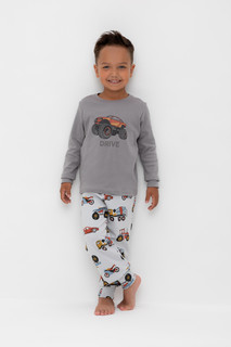 Пижама детская CROCKID К 1044, серый, 92, 1 шт