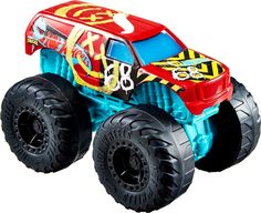 Машинка Hot Wheels Monster Trucks Ревущие вредители Demo Derby со звуком и светом, HDX66