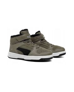 Кроссовки для мальчиков PUMA Rebound Layup Fur SD V PS зеленые 35 EU