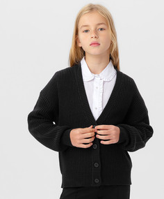 Кардиган на пуговицах черный Button Blue (122)